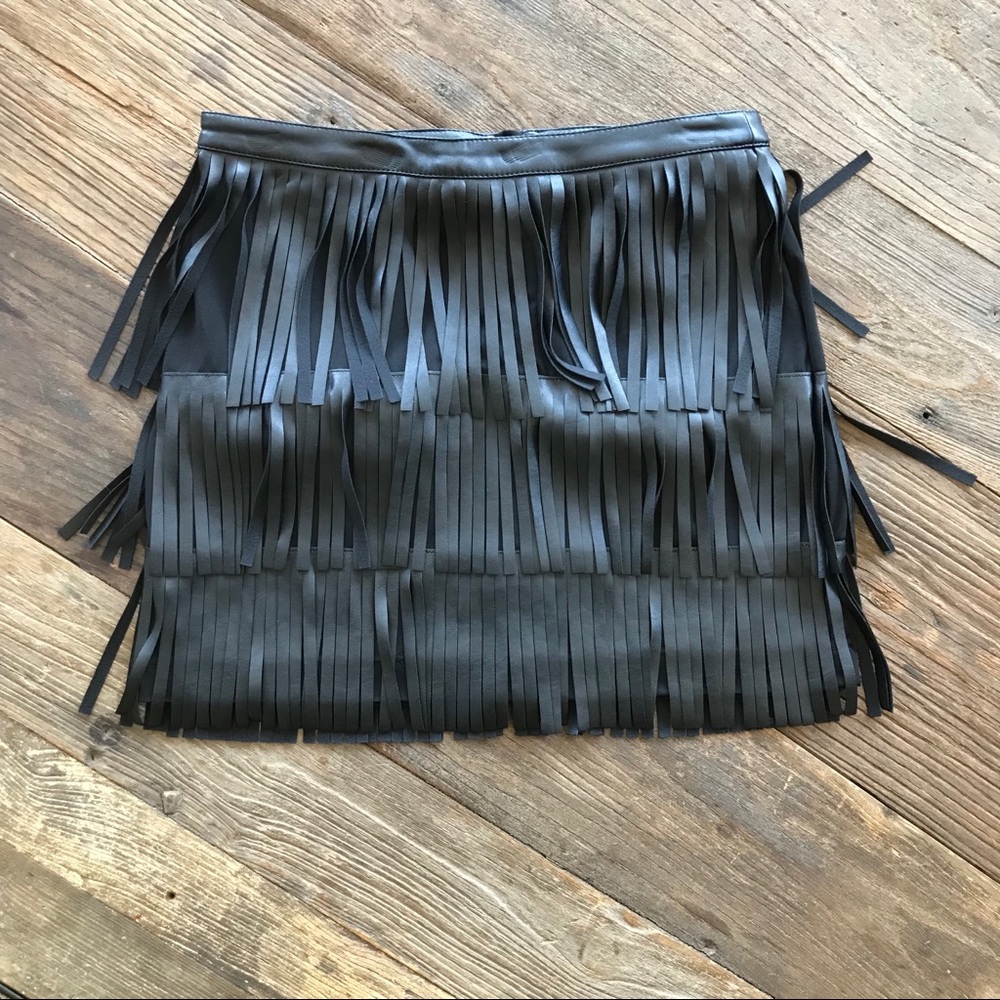 Fringe Mini Skirt